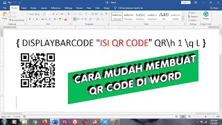 Cara Membuat Barcode  Qr Code Sendiri Di Microsoft Word, SIMPLE DAN MUDAH