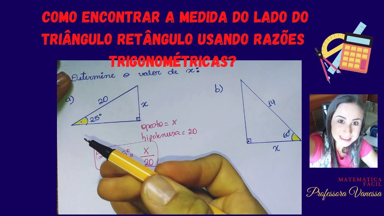 SENO, COSSENO E TANGENTE - TRIGONOMETRIA NO TRIÂNGULO RETÂNGULO \Prof. Gis/  