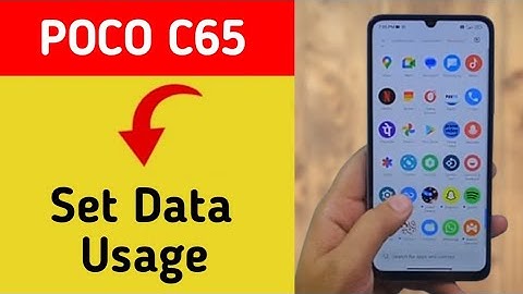 How to set data usege, Poco C65 me data limit Kaise lagaen