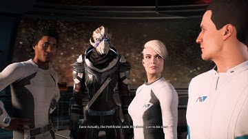 Mass Effect: Andromeda - team meeting after Eos