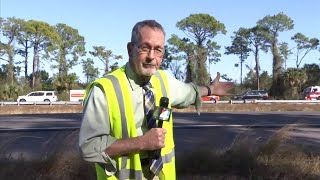 2 injured after small airplane crashes next to I-95 in Flagler County