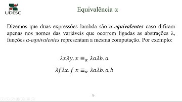 Uma Brevíssima Introdução ao Cálculo Lambda (Aula 8).