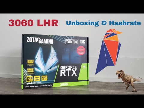 Zotac RTX 3060 LHR for Mining Ravencoin! (Unboxing u0026 Hashrate) Twin Edge OC