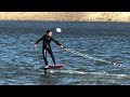 tow boogie foiling at lake Piru