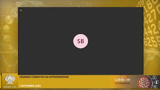 Standing Committee on Appropriations (NA) 01 Sep 2020