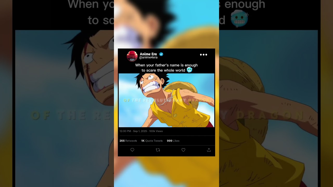 When your father's name is enough to scare the whole world 🥶 #onepiece #luffy #monkeyddragon #shorts