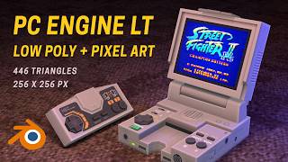 PC Engine LT made with Blender and Photoshop (Timelapse)