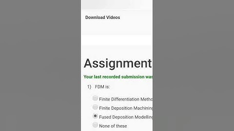 Product Design and Manufacturing Nptel Assignment Answers Week 10