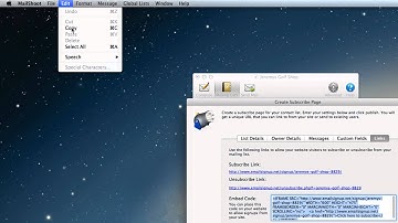 MailShoot - Embedding A Sign Up Form In iWeb