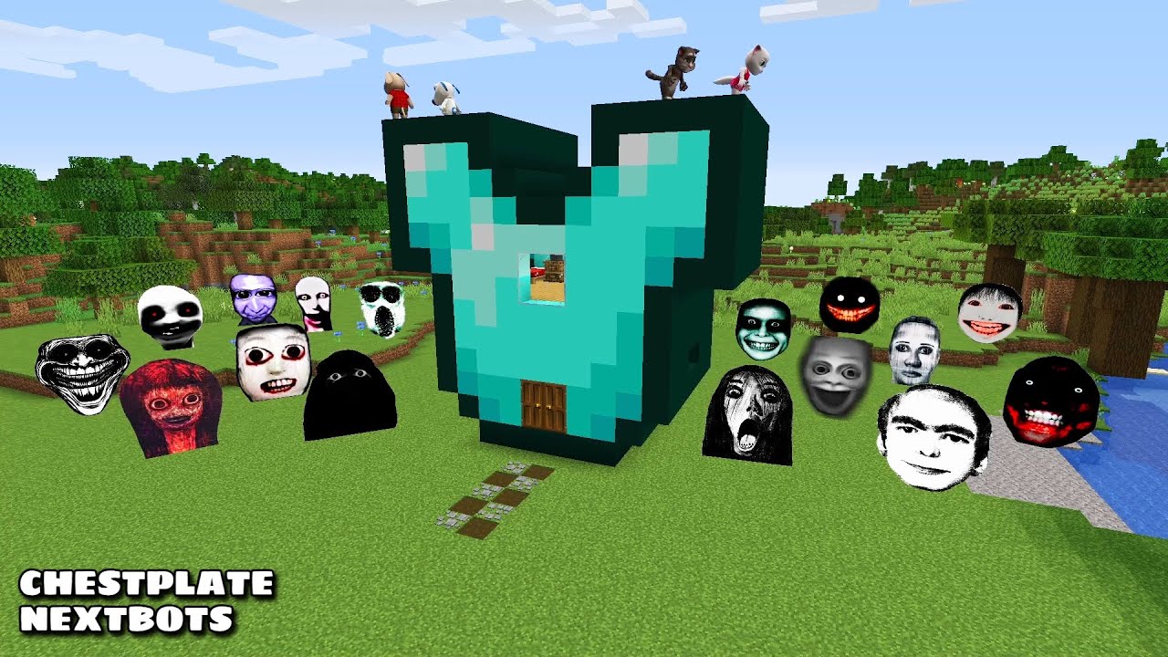 SURVIVAL CHESTPLATE HOUSE WITH 100 NEXTBOTS in Minecraft - Gameplay ...