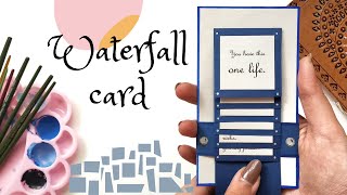 Water Fall Card| waterfall greeting Card | How to make Waterfall Card (Easy Step by Step Tutorial)🔥 screenshot 5