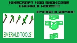 Minecraft: Mod Showcase: Emerald Tools and Armor Mod!!!