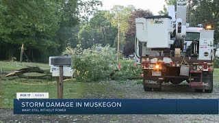 Storm damage in Muskegon