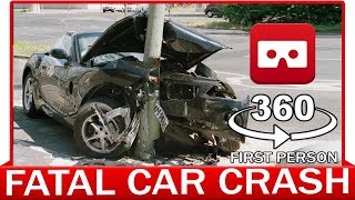 360° VR VIDEO - Distracted Driver in First Person- Fatal Car Crash Accident in Jaguar