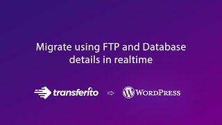 FTP Realtime WordPress Migration - 250MB - WordPress Migration in 58 seconds