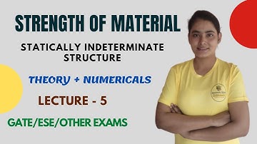 Strength of Material | Lecture-5 | Statically indeterminate Structure | Axial Loading | GATE/ESE2021