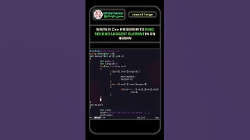 Second Largest Element in an Array #array #nonightgams #arraysworld #largest #coding #codesnippet