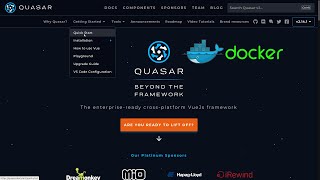 Quasar and Docker. Быстрый старт. Первое приложение на Vue.js