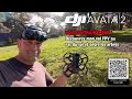 Dji avata 2  vol dentranement pour prise en main au ras du sol et entre les arbres