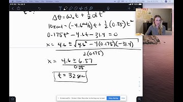 Rotational Kinematics Example 3