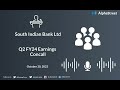 South Indian Bank Ltd Q2 FY24 Earnings Concall