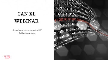 Kvaser Presenting: CAN XL webinar