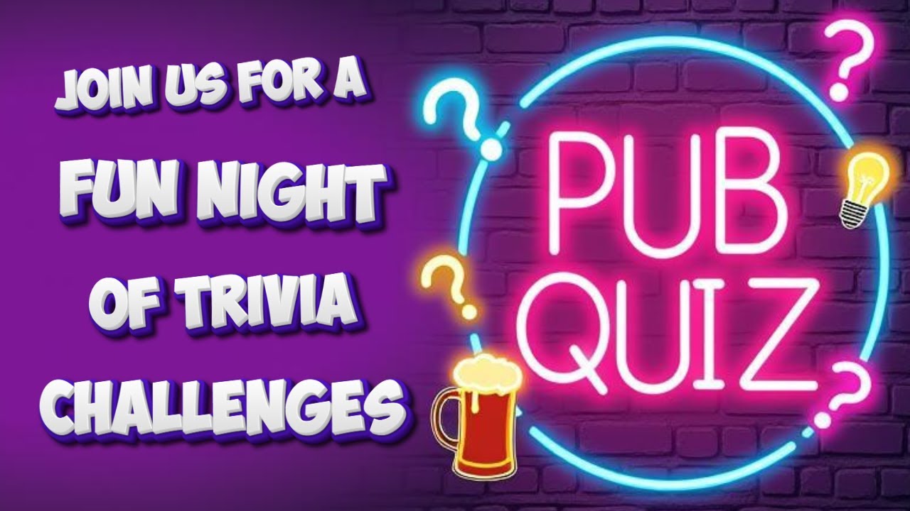 Pub Quiz - 9 Rounds of CRAZY Trivia... Family Fun or WILD Competition