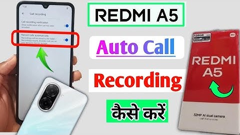 Redmi A5 Auto Call Recording Kaise Kare | Redmi a5 Auto call record setting | How to call recording