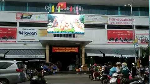 Thi công lắp đặt màn hình led P5 outdoor   Chợ Quảng Ngãi - Cung cấp màn hình led