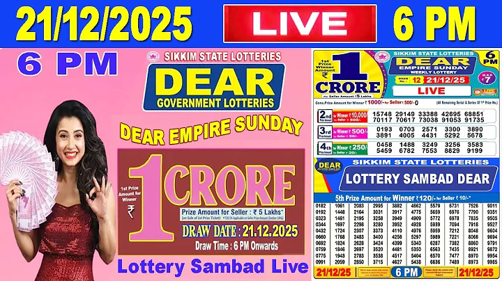 Sikkim Lottery Sambad Live 6pm 21.12.2025 | Lottery Live