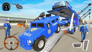 US Police Car Transporter Driving | Police Trailer Truck Driver Simulator 3D | Android GamePlay screenshot 3