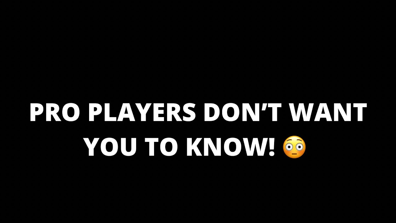 The One Secret PRO Players DON’T Want YOU To Know 😳 YouTube