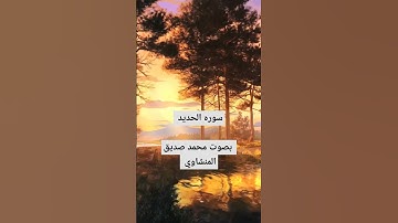 سوره الحديد بصوت الشيخ محمد صديق المنشاوي|القران الكريم #قرآن #احترام #محمد_صديق
