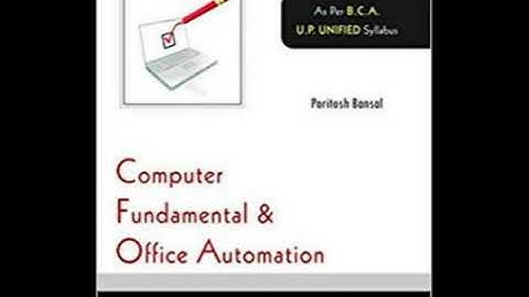 BCA 1st semester computer fundamental and office automation unit 5(editor and World processors)Nobel