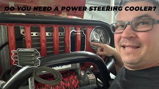 Power Steering Cooler Installed on the LJ Power Steering Cooler Installed on the LJ