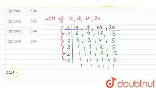 Find the least number which when divided by 12, 18, 24 and 30 leaves 4 as remainder in each case...