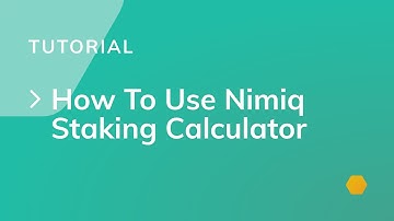 Nimiq 2.0 Staking Calculator Tutorial - PoS