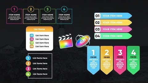 Infographic Animated Lists V2 Final Cut Pro Templates
