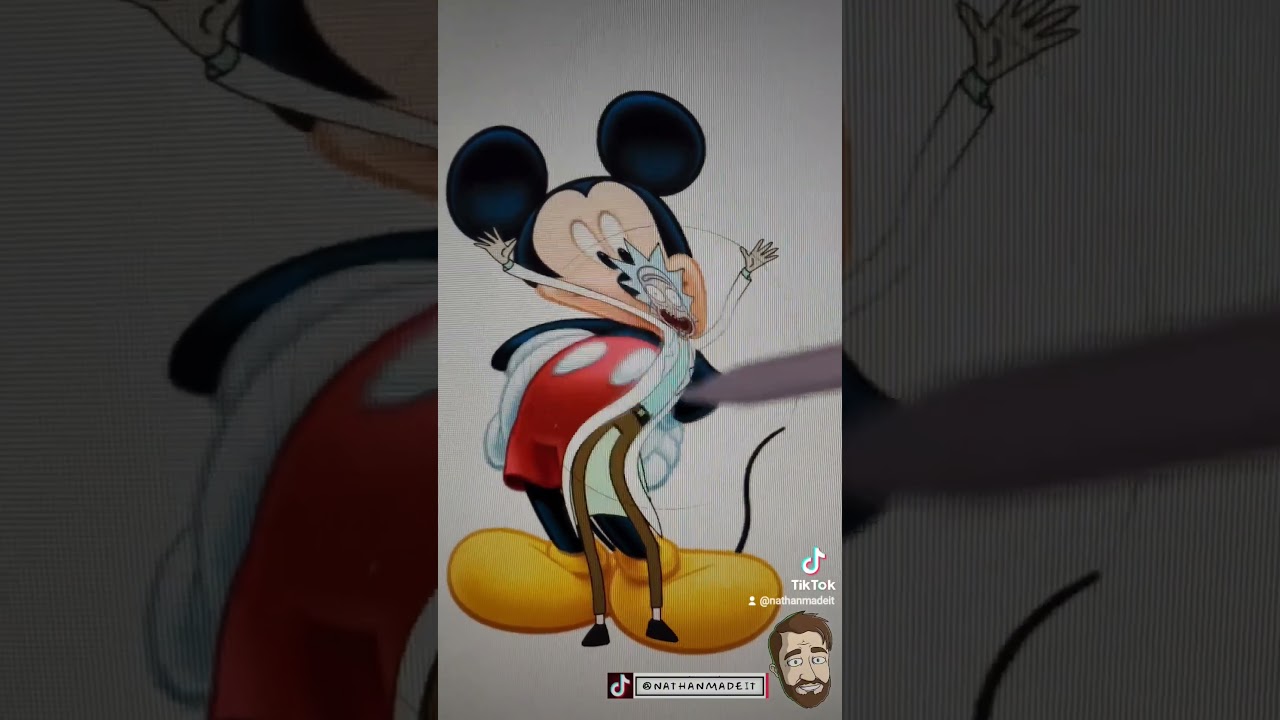 mickey mouse in rick and morty style 🤌 