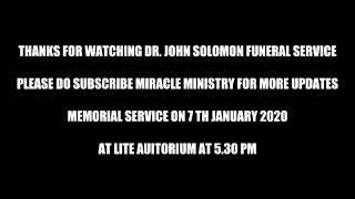 Dr. John Solomon Funeral Final Procession