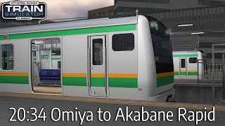 20:34 Omiya to Akabane Rapid - Tokyo Commuter - E233-3000 Series - Train Simulator Classic