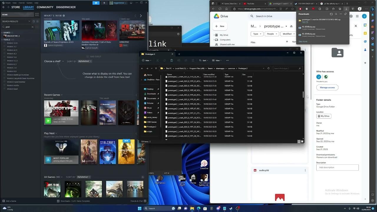 PROTOTYPE 2 ALL CRASHES FIX (startup, radical, loading screen) (all