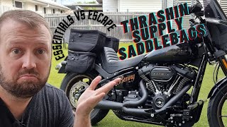 Thrashin Supply Saddlebags comparison review (Essential vs Escape) on Low Rider S