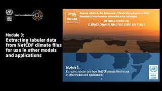 Module 3: Extracting tabular data from NetCDF climate files for use in other models and applications