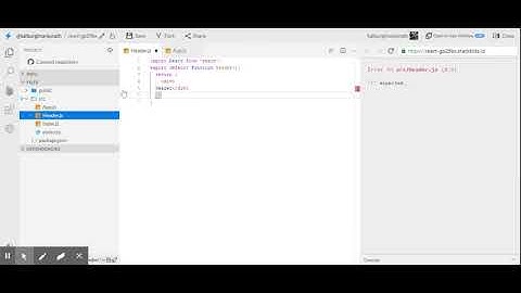 React app in StackBlitz