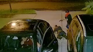 Driver is held at gunpoint as carjackers steal his Merc