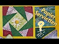 Der Patchwork-Block aus Papier-Servietten