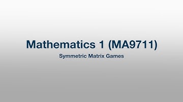 MA9711: 046 - Symmetric Games