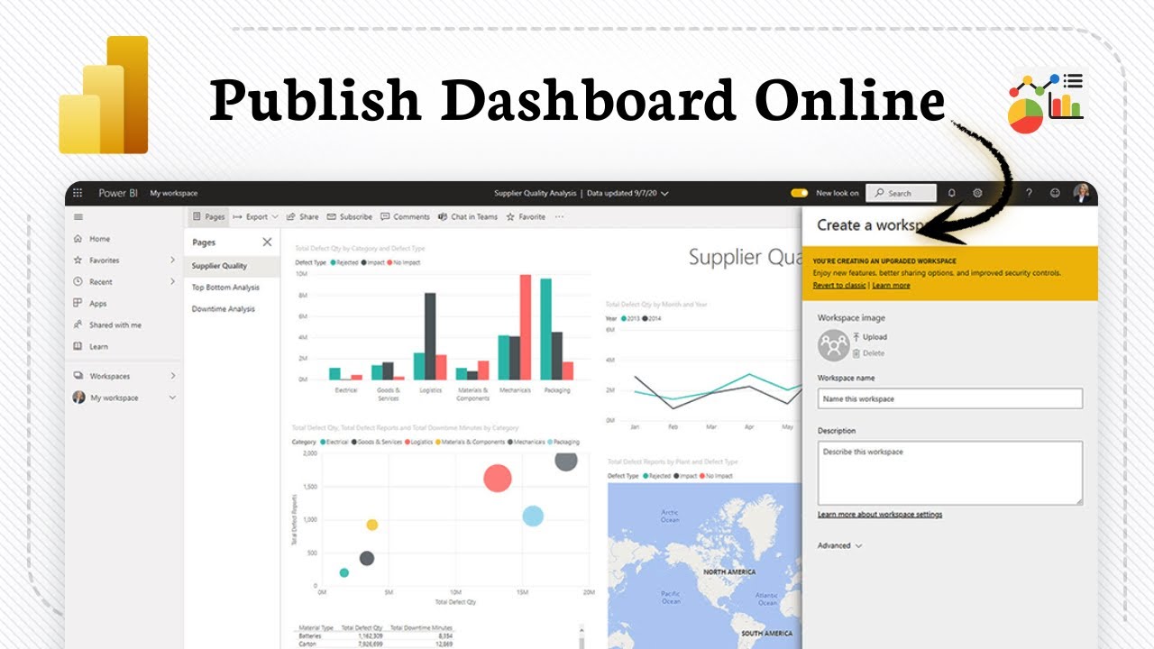 How to publish a report to the Power BI Service - YouTube