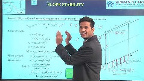 Infinite Slope cohesionless soil